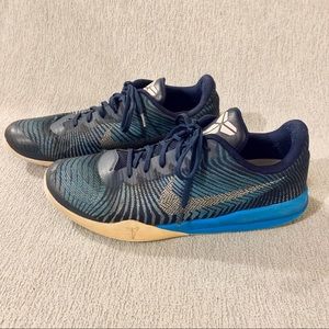 Nike Kobe Bryant men’s blue basketball sneakers.